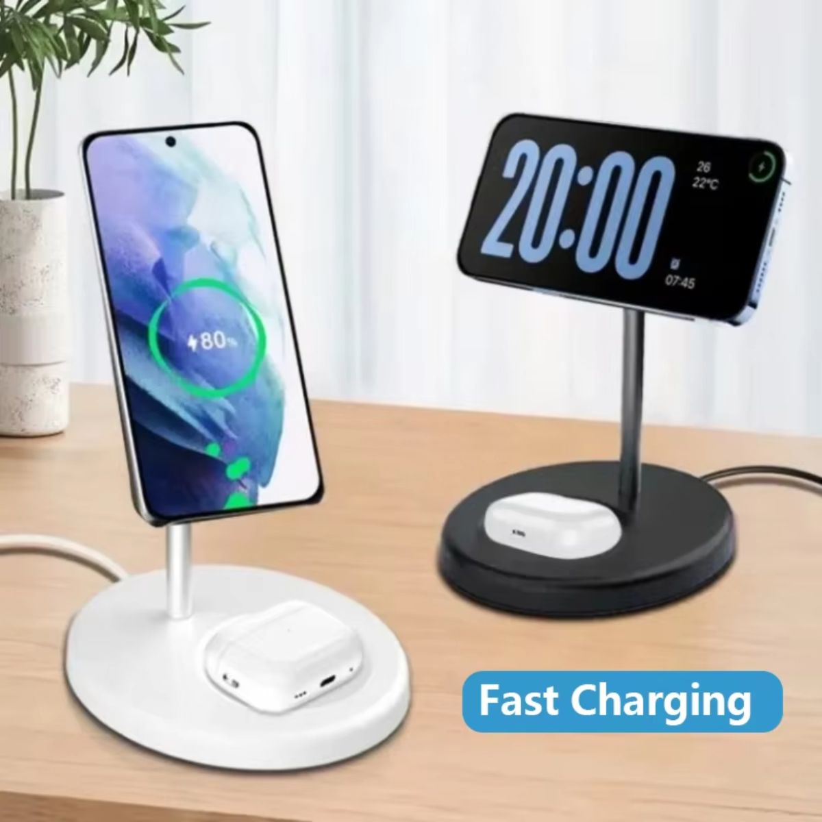 2-in-1 Magnetic Wireless Charging Station