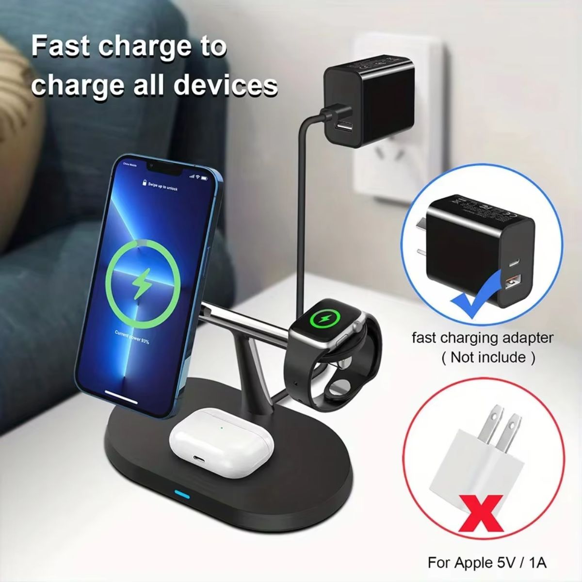 3-in-1 Magnetic Wireless Charging Station